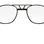 ForSec Maskenbrille mit Tragkörper aus Metall, Schwarz matt
